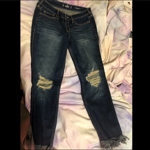 Hollister jeans 👖 low rise super skinny crop !!